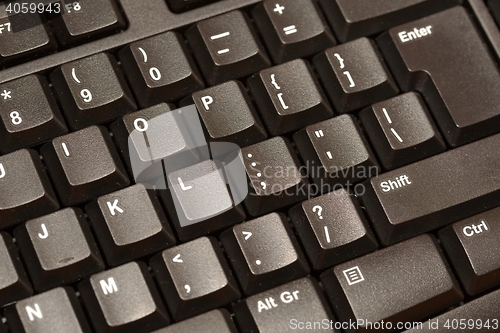 Image of Black Keyboard Detail