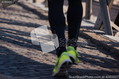 Image of young  couple jogging