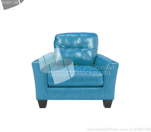 Image of Blue leather chair