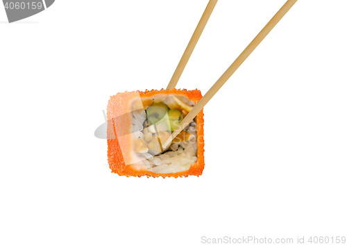 Image of Sushi roll isolated on white
