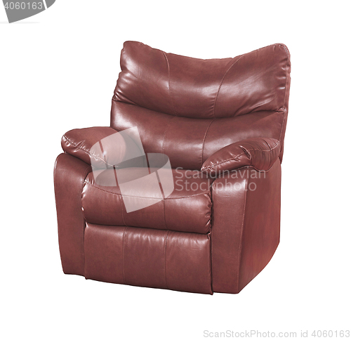 Image of Brown chair isolated on white