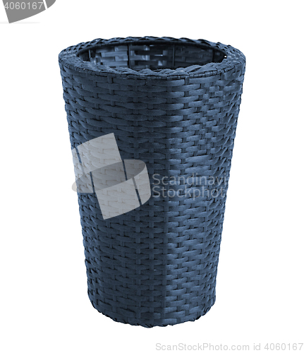 Image of Empty new plastic blue basket