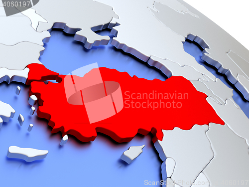 Image of Turkey on world map