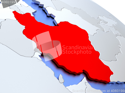 Image of Iran on world map