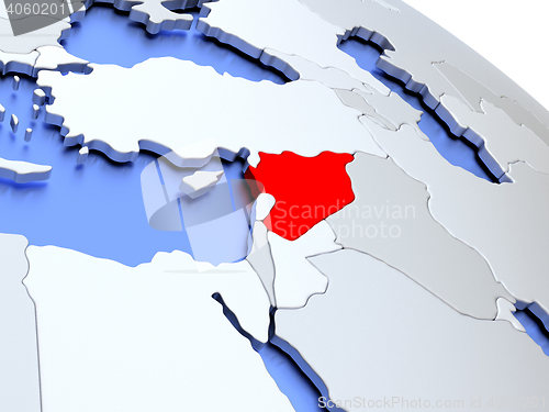 Image of Syria on world map