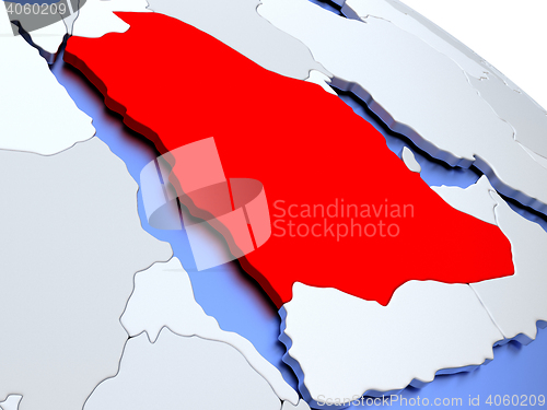Image of Saudi Arabia on world map