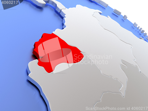 Image of Ecuador on world map