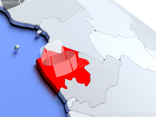 Image of Gabon on world map