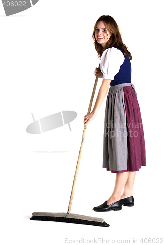 Image of woman in Dirndl sweeps