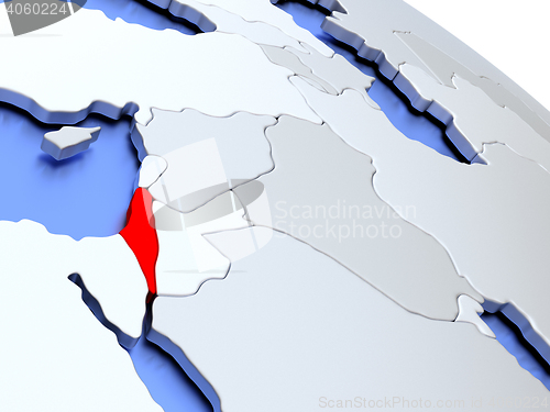 Image of Israel on world map