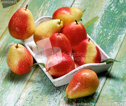 Image of Yellow and Red Pears
