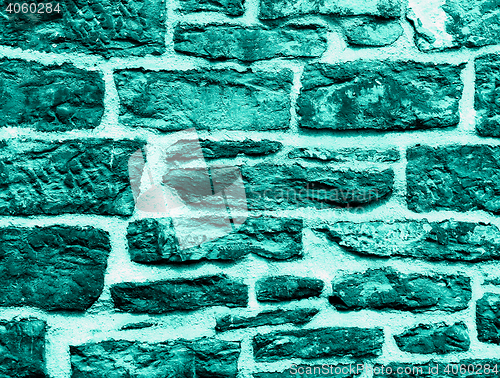 Image of Turquoise Bricks Background