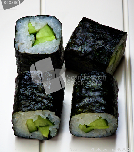 Image of Vegetarian Cucumber Sushi