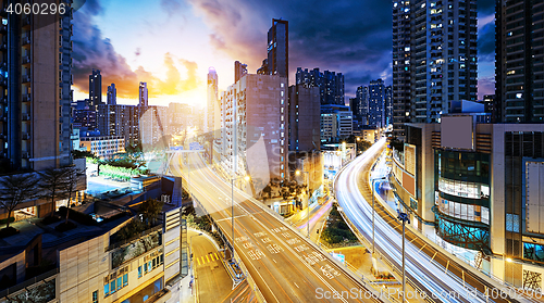 Image of Hong Kong downtown night