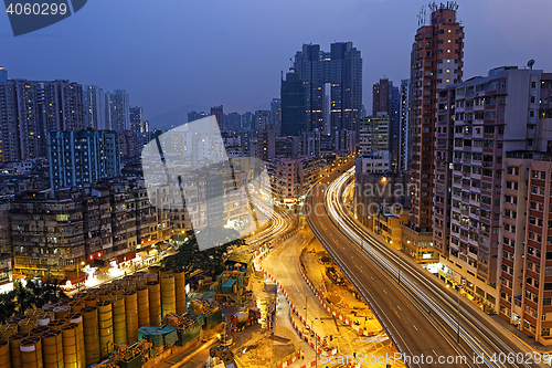Image of Hong Kong downtown at night