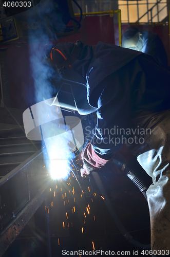 Image of welding with mig-mag method