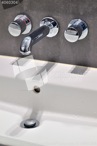 Image of Modern faucet and sink