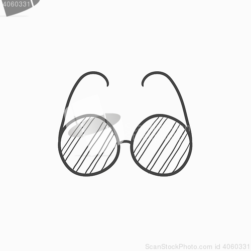 Image of Eyeglasses sketch icon.