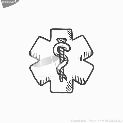 Image of Medical symbol sketch icon.