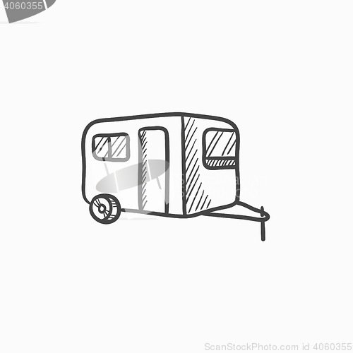 Image of Caravan sketch icon.