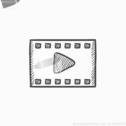 Image of Film frame sketch icon.