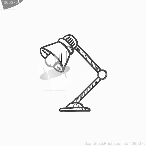 Image of Table lamp sketch icon.