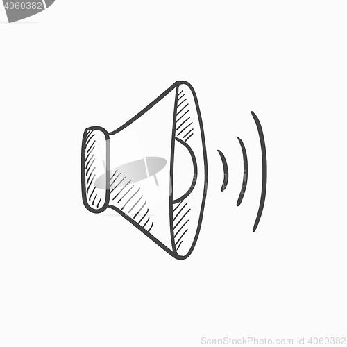 Image of Speaker volume sketch icon.