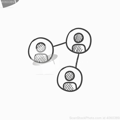 Image of Social network sketch icon.
