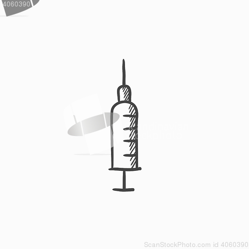 Image of Syringe sketch icon.