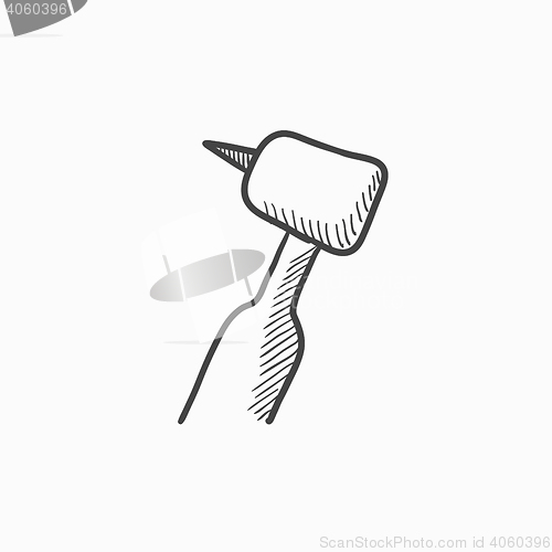 Image of Dental drill sketch icon.