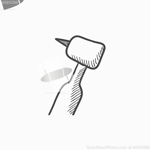 Image of Dental drill sketch icon.