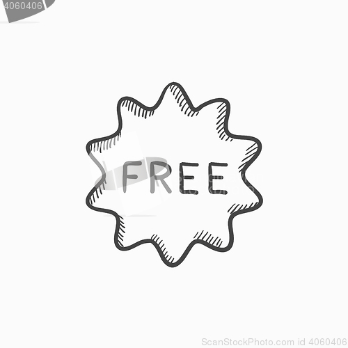 Image of Free tag sketch icon.