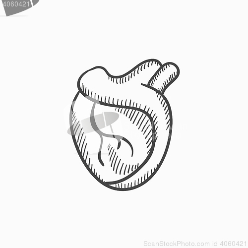 Image of Heart sketch icon.