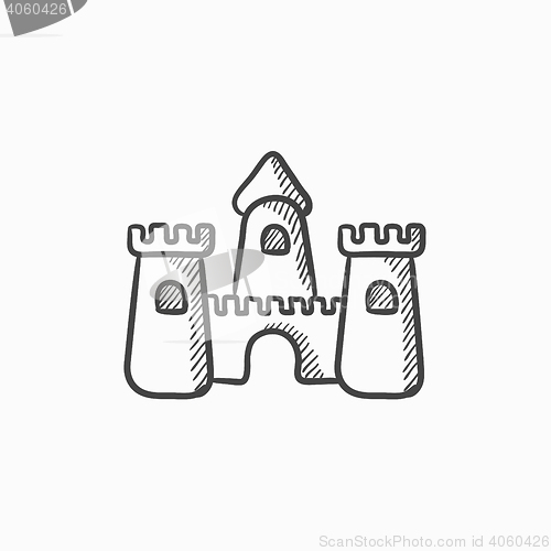 Image of Sandcastle sketch icon.