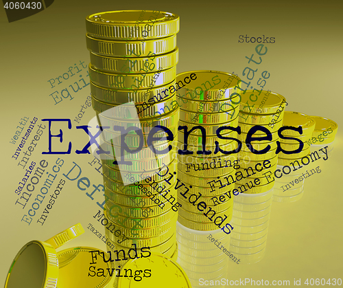 Image of Expenses Word Shows Expenditure Accounting And Business