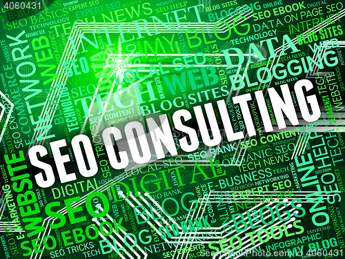 Image of Seo Consulting Indicates Search Engine And Advice