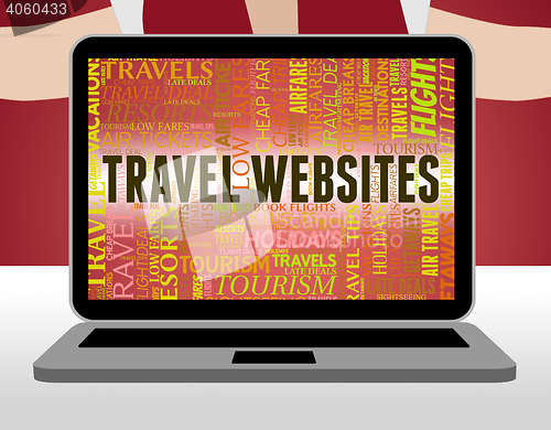 Image of Travel Websites Shows Internet Www And Holidays