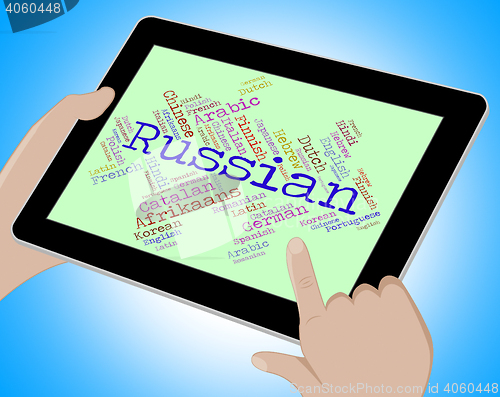 Image of Russian Language Indicates Lingo Translate And International