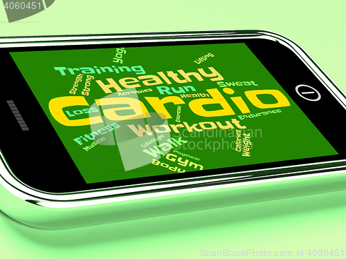 Image of Cardio Word Indicates Get Fit And Athletic