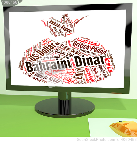 Image of Bahraini Dinar Indicates Currency Exchange And Banknotes