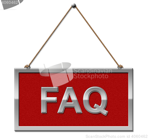 Image of Faq Sign Represents Frequently Asked Questions And Advertisement
