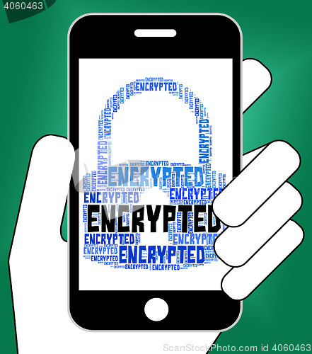 Image of Encrypted Word Means Encryption Words And Password