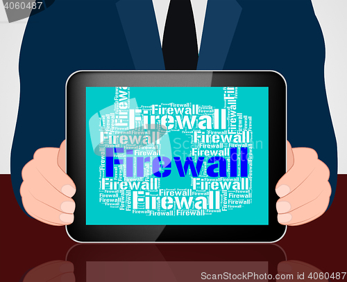 Image of Firewall Lock Means No Access And Defence