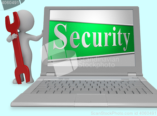 Image of Security Secure Represents Protect Encrypt And Protected 3d Rend