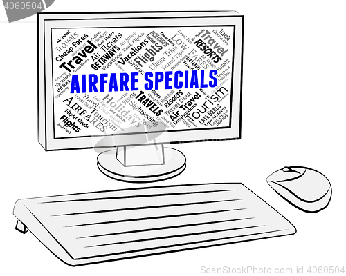 Image of Airfare Specials Means Clearance Promo And Airplane