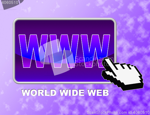 Image of Www Button Represents Network Mouse And Websites