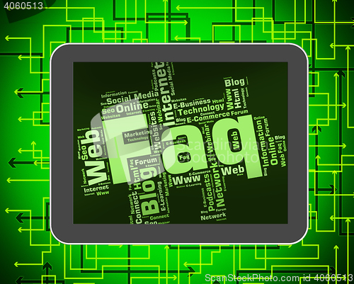 Image of Faq Word Indicates Frequently Asked Questions And Answer