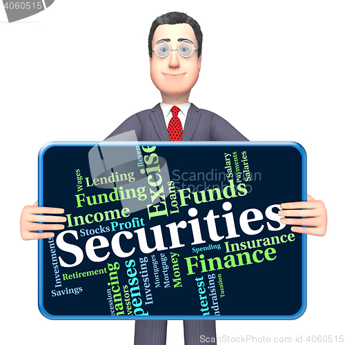 Image of Securities Word Indicates Financial Obligation And Bond