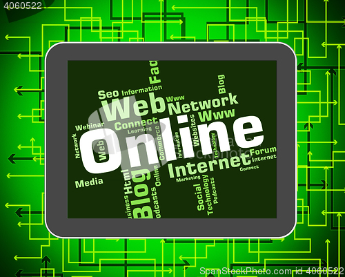 Image of Online Word Shows World Wide Web And Websites
