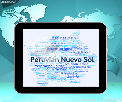 Image of Peruvian Nuevo Sol Shows Currency Exchange And Banknotes